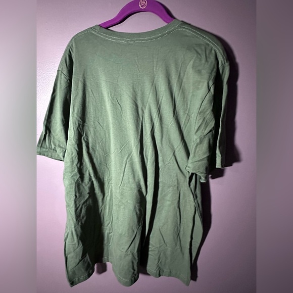 Green T-Shirt with Thankful Grateful Blessed Gold Script - Picture 3 of 3